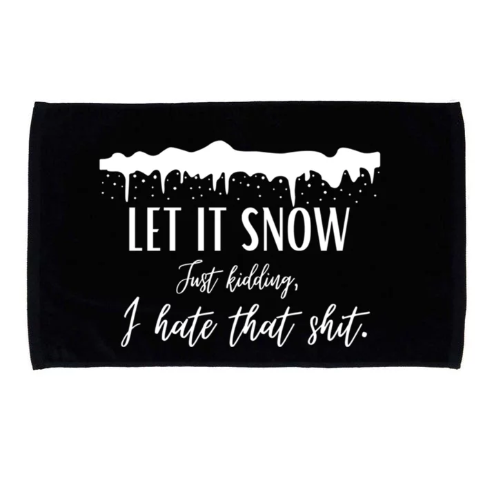 Funny Adult Let It Snow Just Ding Vulgar Sarcastic Gift Microfiber Hand Towel