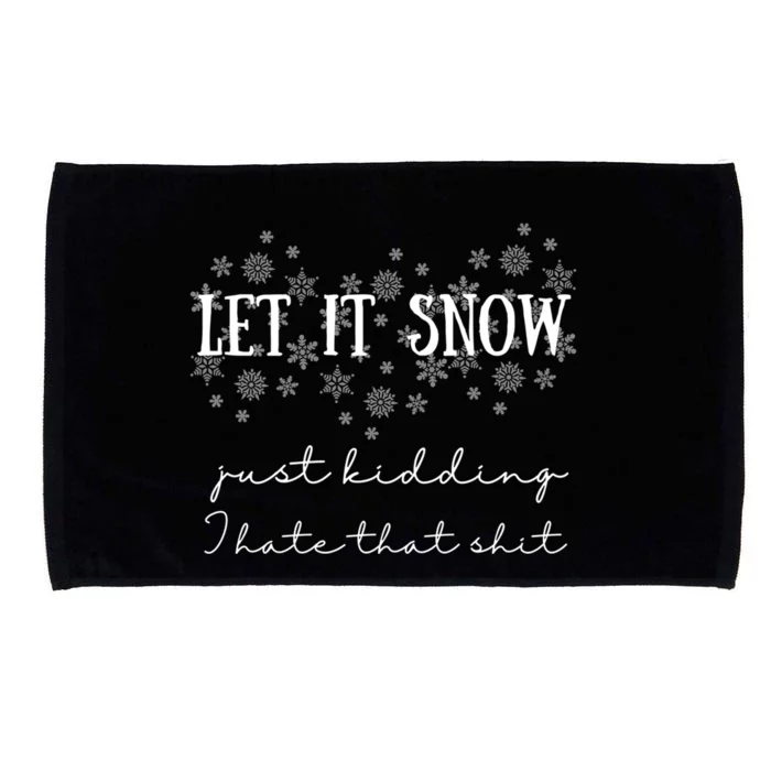 Funny Adult Let It Snow Just Ding Vulgar Sarcastic Cool Gift Microfiber Hand Towel