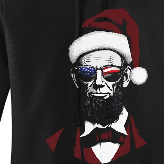 Funny Abraham Lincoln Santa Claus Abe Lincoln Christmas Women's Pullover Hoodie