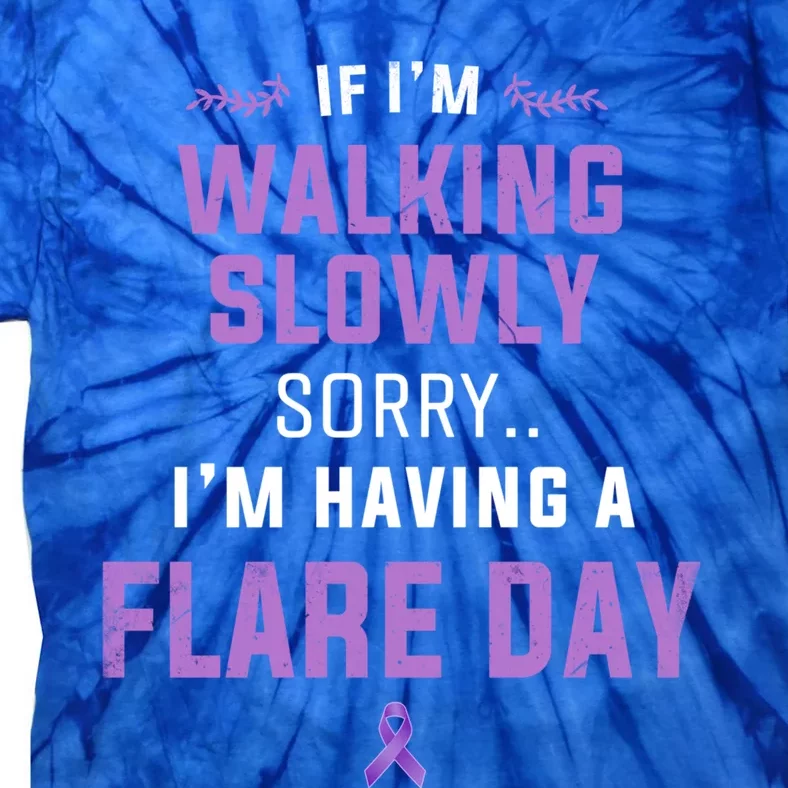 Fibro And Lupus Awareness On Rear Spoonie Flare Day Gift Tie-Dye T-Shirt