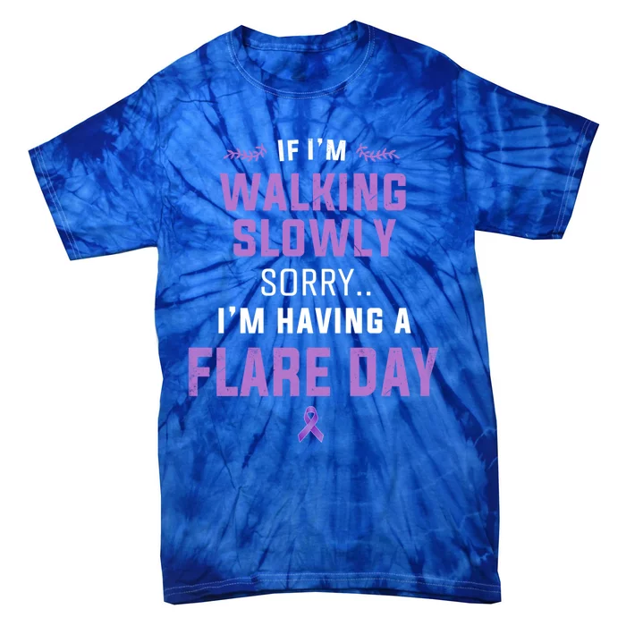 Fibro And Lupus Awareness On Rear Spoonie Flare Day Gift Tie-Dye T-Shirt