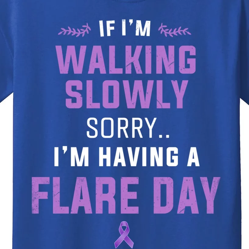 Fibro And Lupus Awareness On Rear Spoonie Flare Day Gift Kids T-Shirt