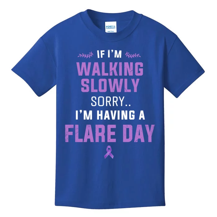 Fibro And Lupus Awareness On Rear Spoonie Flare Day Gift Kids T-Shirt