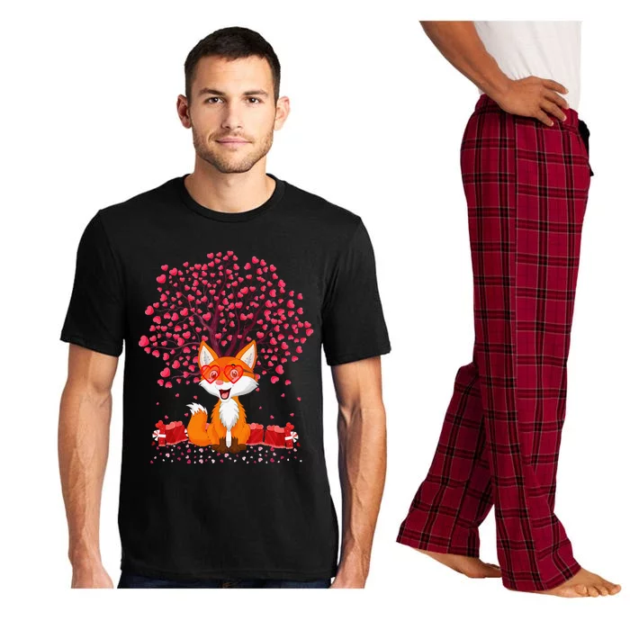 Fox Animal Lover Funny Fox Valentine's Day Pajama Set