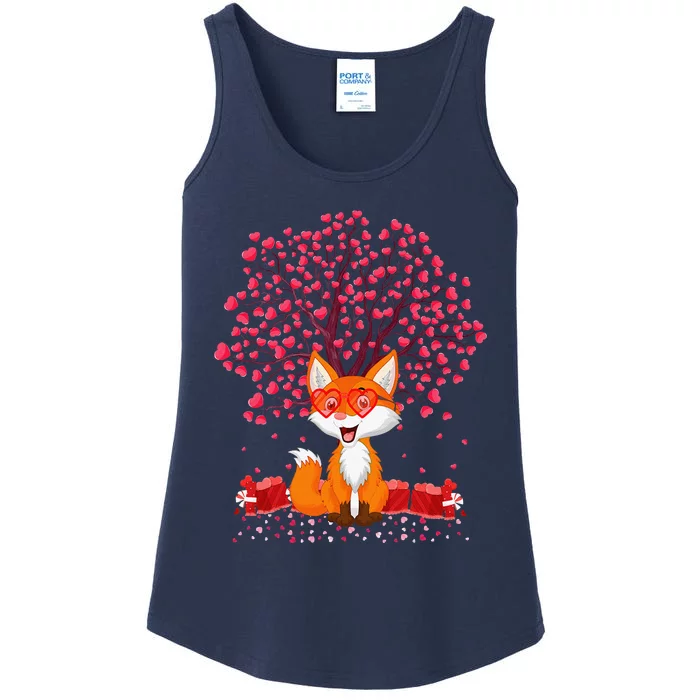 Fox Animal Lover Funny Fox Valentine's Day Ladies Essential Tank