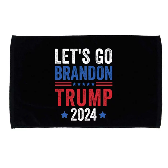 Funny Anti Liberal Us Flag LetS Go Brandon Trump 2024 Microfiber Hand Towel