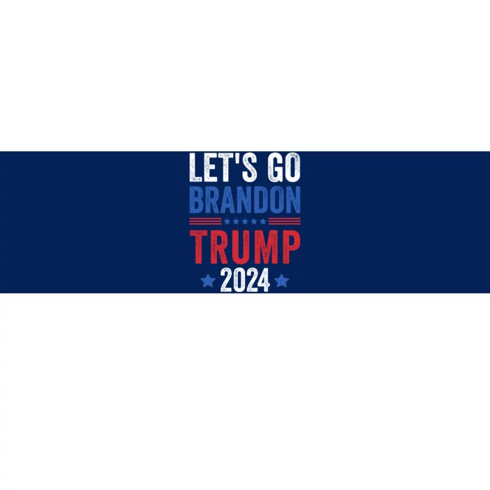 Funny Anti Liberal Us Flag LetS Go Brandon Trump 2024 Bumper Sticker