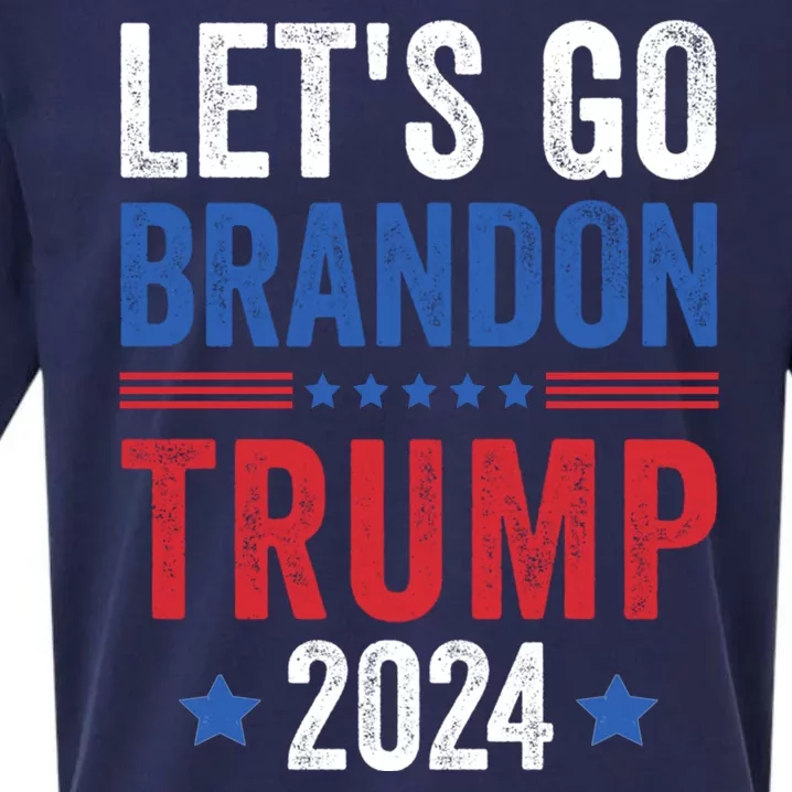 Funny Anti Liberal Us Flag LetS Go Brandon Trump 2024 Sueded Cloud Jersey T-Shirt