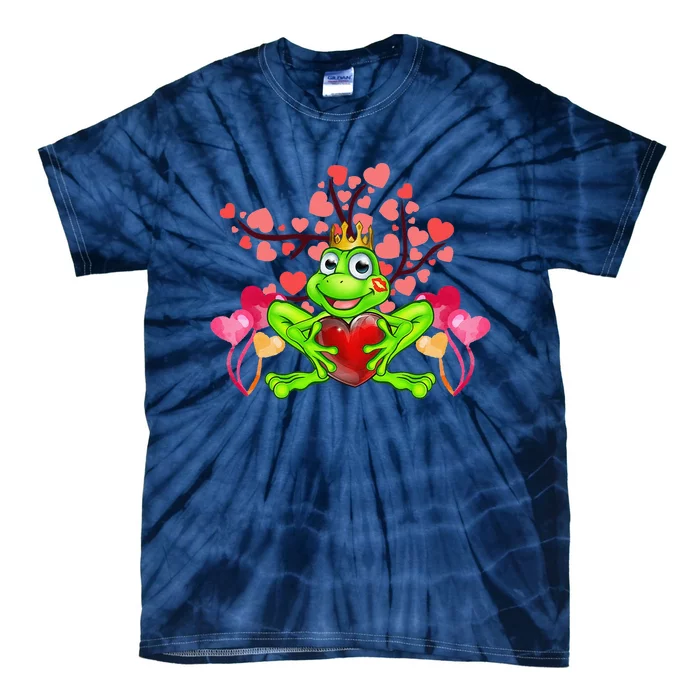 Frog Animal Lover Funny Frog Valentine's Day Gifts Cute Tie-Dye T-Shirt