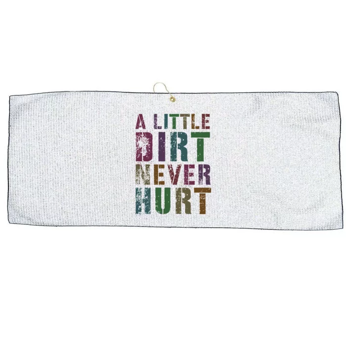 Funny A Little Dirt Never Hurt Gardening Bike Large Microfiber Waffle Golf Towel