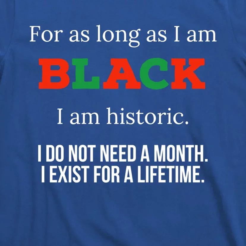 For As Long As I Am Black I Am Historic Gift Bhm Juneteenth Cool Gift T-Shirt