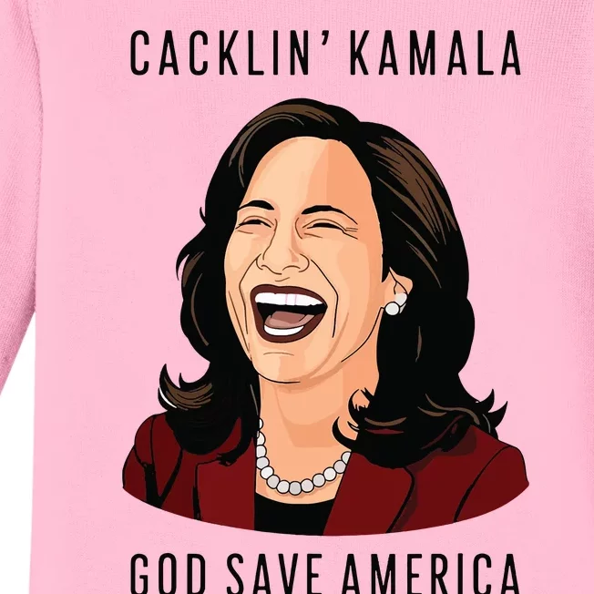 Funny Anti Laughing Kamala Harris Election Baby Long Sleeve Bodysuit