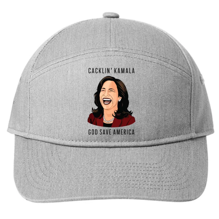 Funny Anti Laughing Kamala Harris Election 7-Panel Snapback Hat