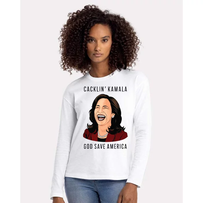 Funny Anti Laughing Kamala Harris Election Womens Cotton Relaxed Long Sleeve T-Shirt