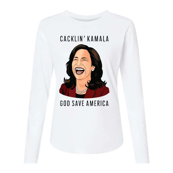 Funny Anti Laughing Kamala Harris Election Womens Cotton Relaxed Long Sleeve T-Shirt