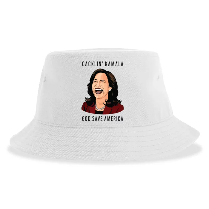 Funny Anti Laughing Kamala Harris Election Sustainable Bucket Hat