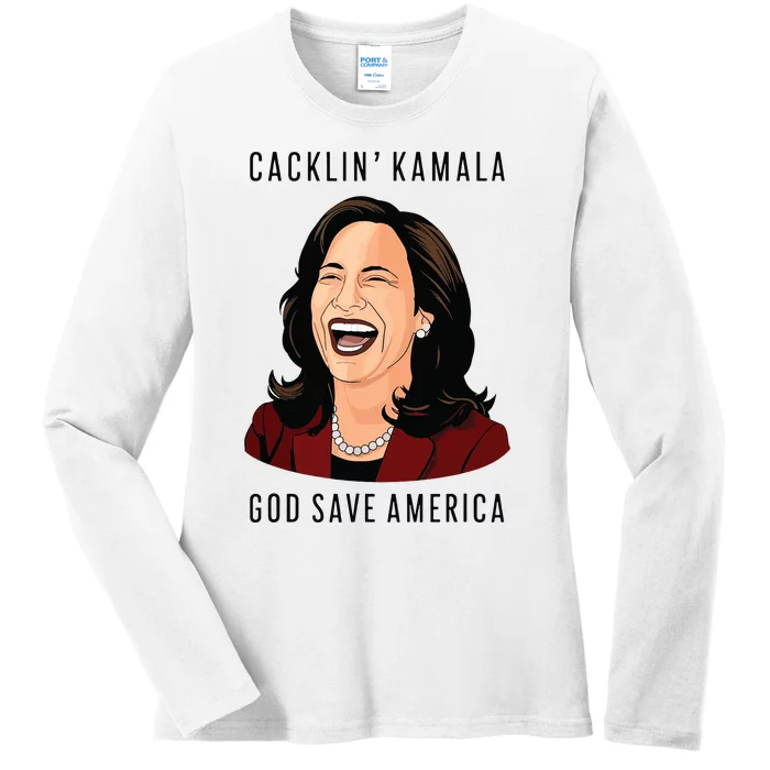 Funny Anti Laughing Kamala Harris Election Ladies Long Sleeve Shirt