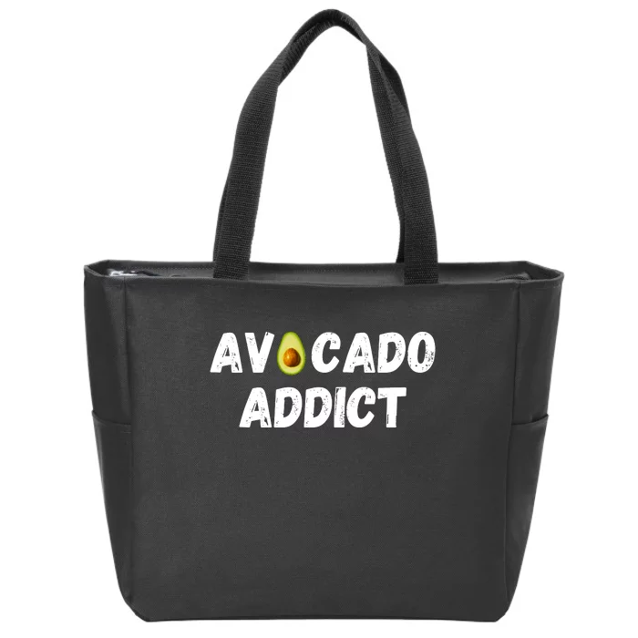 Funny Avocado Lover, Cute Avocado Addict, Guacamole Lover Zip Tote Bag