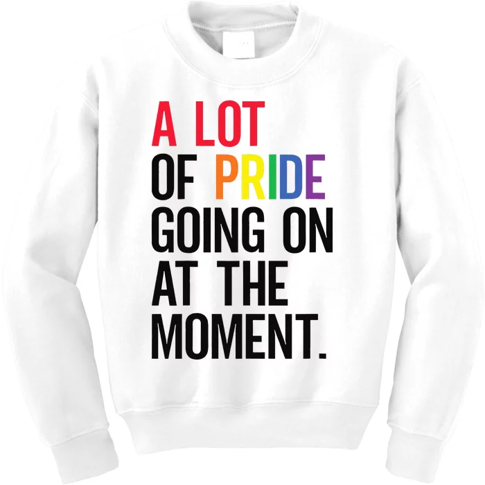 Funny A Lot Of Pride Going On At Moment Kids Sweatshirt