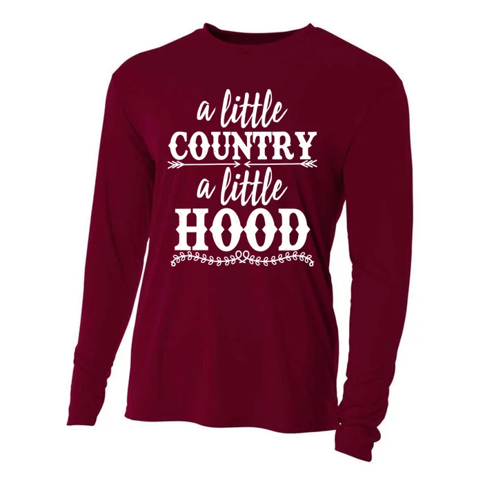 Funny A Little Country A Little Hood Cooling Performance Long Sleeve Crew