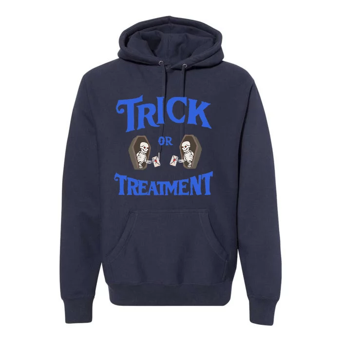 Funny Assisted Living Senior Care Trick Or Treatment Premium Hoodie