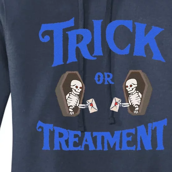 Funny Assisted Living Senior Care Trick Or Treatment Women's Pullover Hoodie