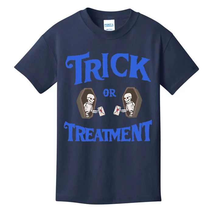 Funny Assisted Living Senior Care Trick Or Treatment Kids T-Shirt