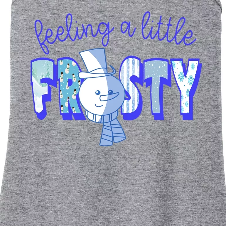 Feeling A Little Frosty Snowman Winter Ladies Essential Tank