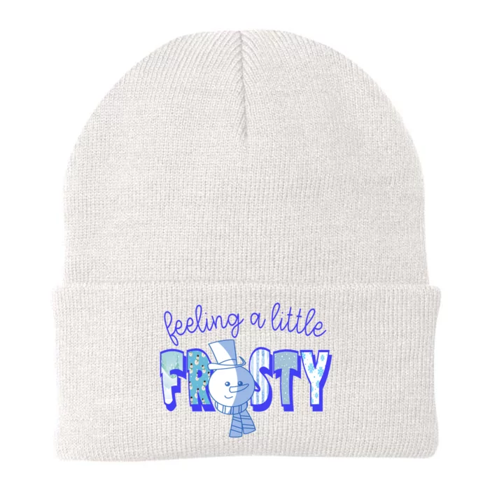 Feeling A Little Frosty Snowman Winter Knit Cap Winter Beanie