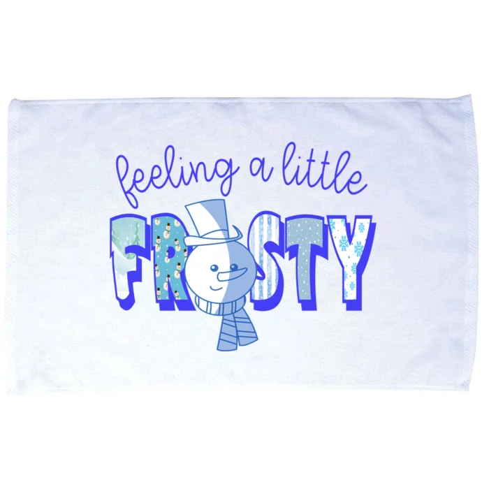 Feeling A Little Frosty Snowman Winter Microfiber Hand Towel