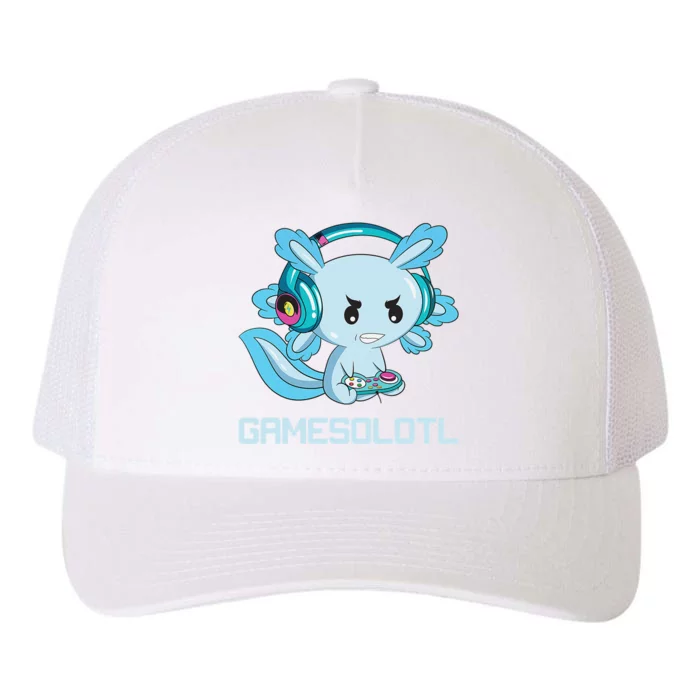 Funny Axolotl Lover Gamesalotl Gaming Axolotl Yupoong Adult 5-Panel Trucker Hat