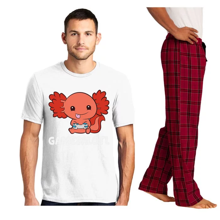 Funny Axolotl Lover Gamesalotl Gaming Axolotl Pajama Set