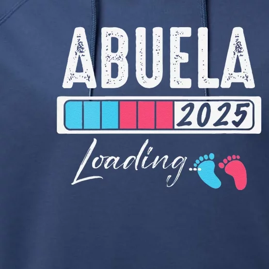 Funny Abuela Loading 2025 Baby Gender Reveal Performance Fleece Hoodie