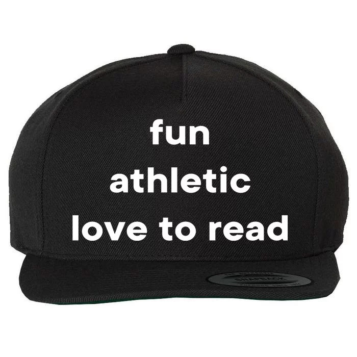 Fun Athletic Love To Read Wool Snapback Cap