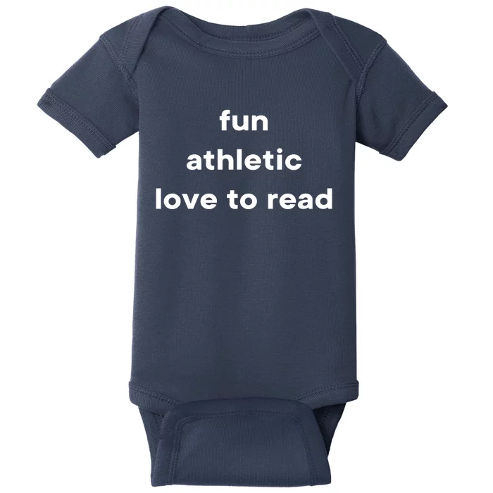 Fun Athletic Love To Read Baby Bodysuit