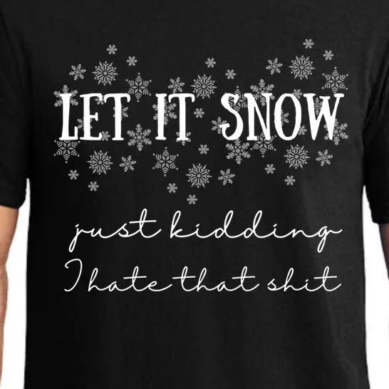 Funny Adult Let It Snow Just Ding Vulgar Sarcastic Funny Gift Pajama Set