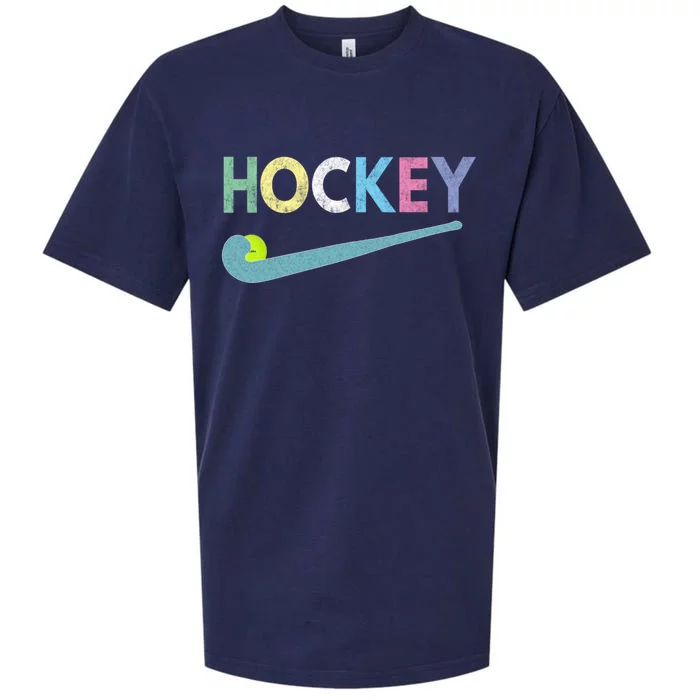 Funny And Love Field Hockey Gift Funny Gift Funny Gift Sueded Cloud Jersey T-Shirt