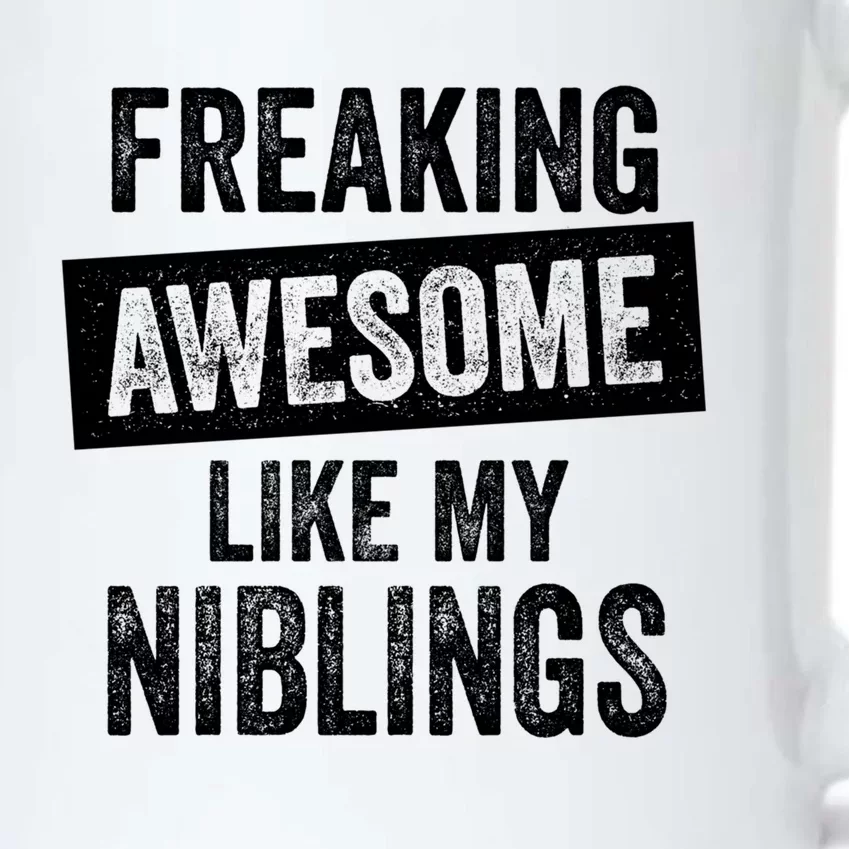 Freaking Awesome Like My Niblings For Aunt Auntie Or Uncle Great Gift Black Color Changing Mug