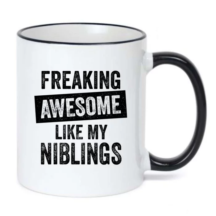 Freaking Awesome Like My Niblings For Aunt Auntie Or Uncle Great Gift Black Color Changing Mug