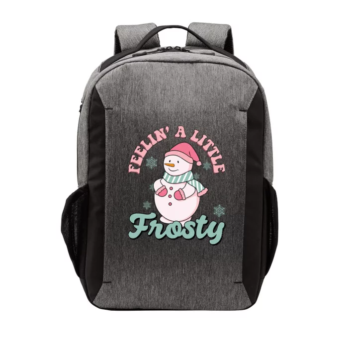 Feelin A Little Frosty Cute Snowman Holiday Vector Backpack