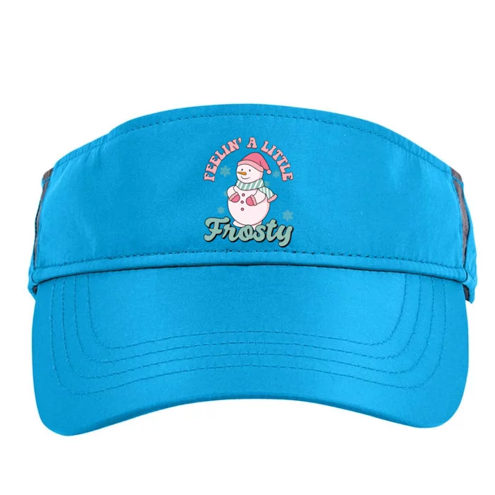 Feelin A Little Frosty Cute Snowman Holiday Adult Drive Performance Visor