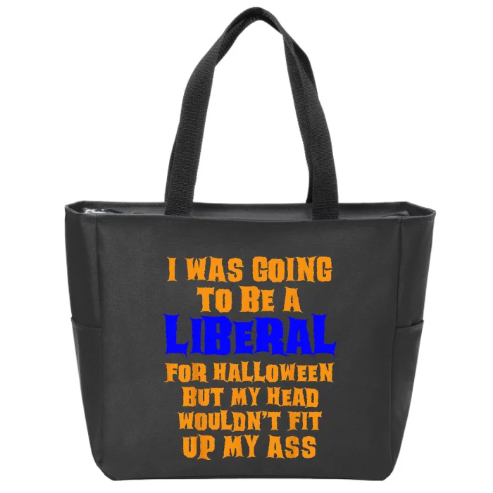 Funny Anti Liberal Adult Halloween Costume Gag Zip Tote Bag