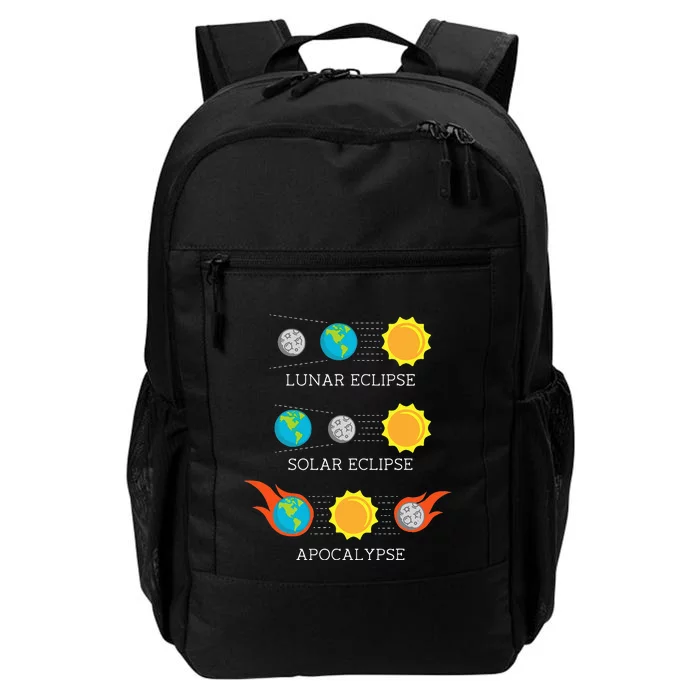 Funny Apocalypse Lunar Solar Eclipse Space Daily Commute Backpack