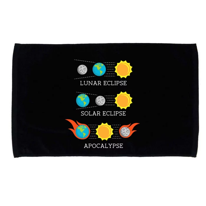 Funny Apocalypse Lunar Solar Eclipse Space Microfiber Hand Towel