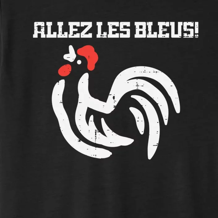 France Allez Les Bleus French Rooster Soccer    Long Sleeve ChromaSoft Performance T-Shirt