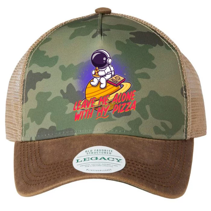 Funny Astronaut Leave Me Alone With My Pizza Legacy Tie Dye Trucker Hat