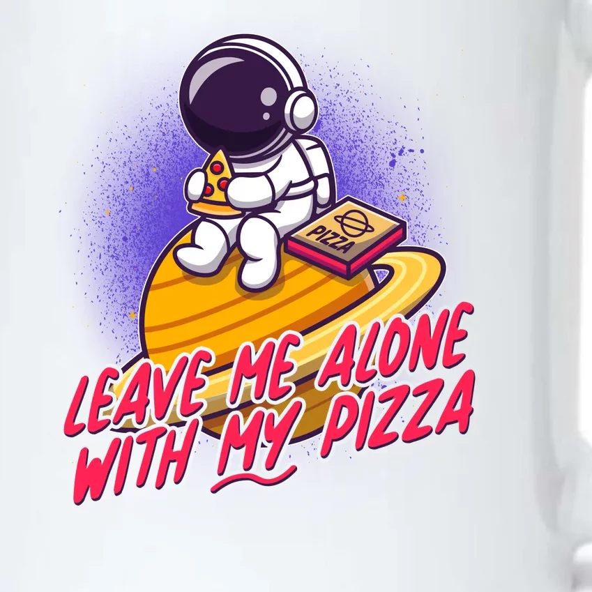 Funny Astronaut Leave Me Alone With My Pizza Black Color Changing Mug