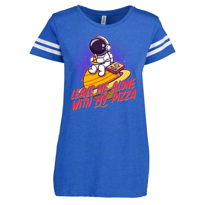 Funny Astronaut Leave Me Alone With My Pizza Enza Ladies Jersey Football T-Shirt