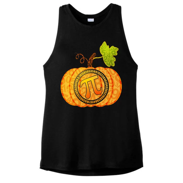 Fall Pumpkin Pi 3.14 Autumn Ladies Tri-Blend Wicking Tank