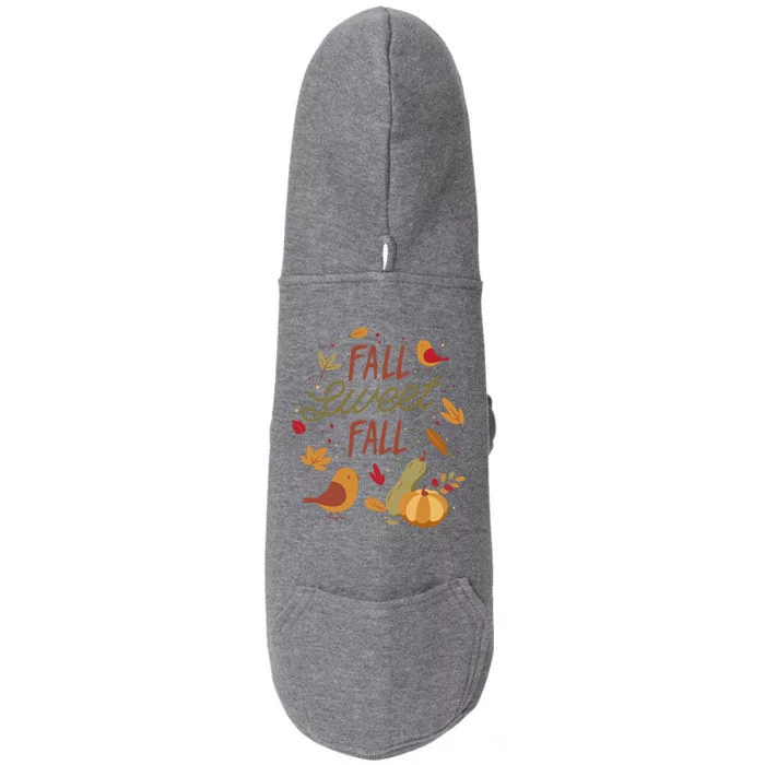 Fall Sweet Fall Autmn Doggie 3-End Fleece Hoodie